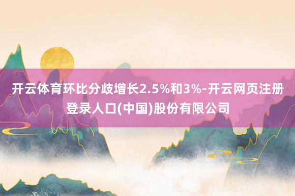 开云体育环比分歧增长2.5%和3%-开云网页注册登录人口(中国)股份有限公司